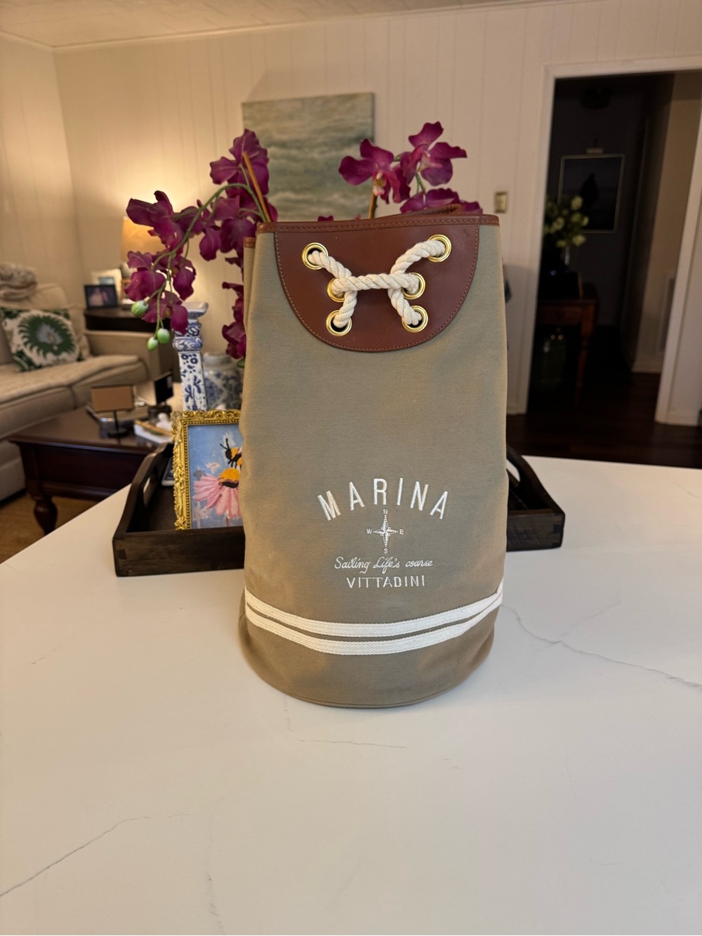 🤎🤍 VITTADINI CANVAS BACKPACK  BAG! 🤎🤍